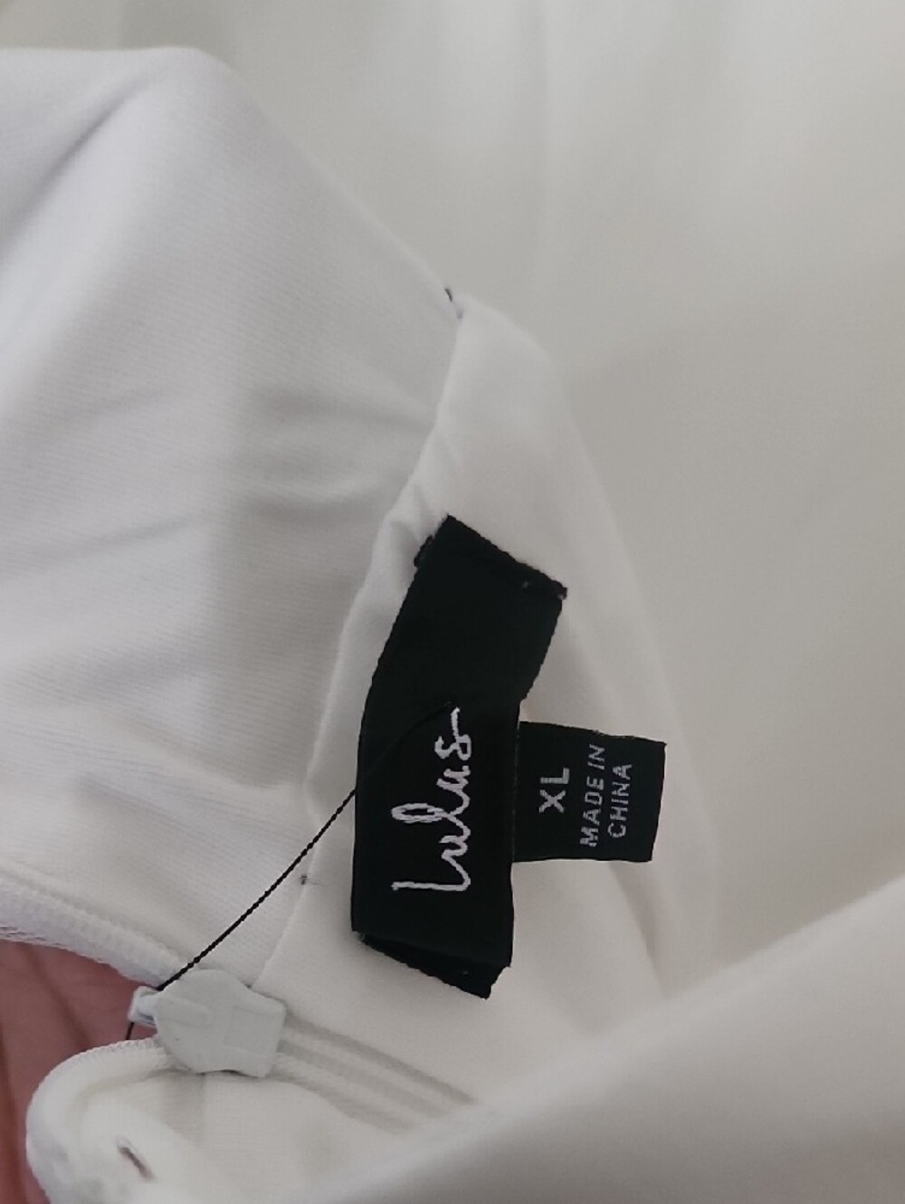 Lulu's White Tulle Ruched V‑Neck Mini Dress - Picture 7 of 7